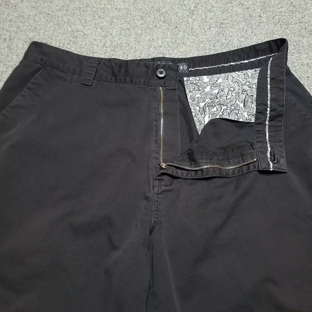 Vintage Y2K No Fear Shorts Mens 40 Black Skater Grunge Baggy Streetwear Punk
